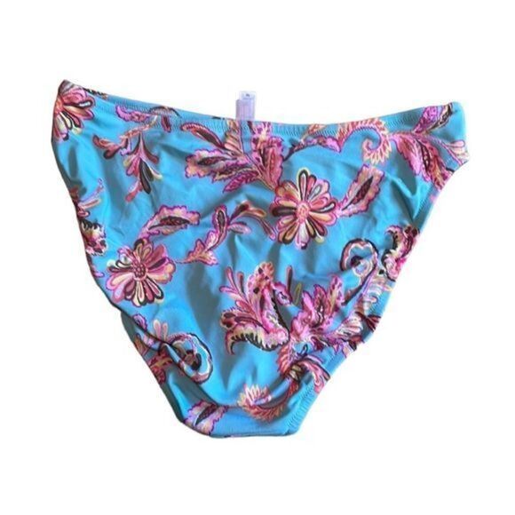 🔹5/$25🔹 VICTORIA’S SECRET Blue and Pink Floral BIKINI‎ BOTTOM Size Medium - Picture 4 of 8